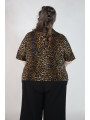 Rachel Roy Leopard Print Short Sleeve Top Size 24