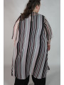 Torrid Black and White Striped Over-shirt Size 3/4