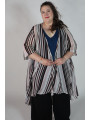Torrid Black and White Striped Over-shirt Size 3/4