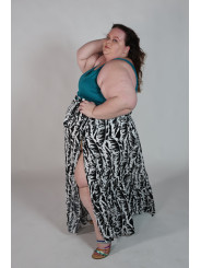 Cacique Black and White Swim Coverup Skirt 30/32