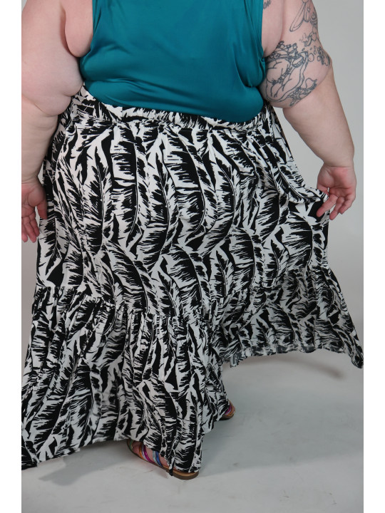 Cacique Black and White Swim Coverup Skirt 30/32