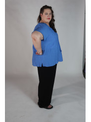 Lane Bryant Light Blue Short Sleeve Shirt Size 30/32