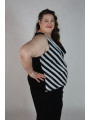 INC Black and White Striped Sleeveless Top Size 3x