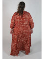 City Chic Orange Animal Print Maxi Dress Size 24