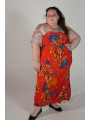 Red Millie Gabrielle Floral Pattern Strapless Dress 2x