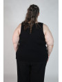 INC Black and White Striped Sleeveless Top Size 3x