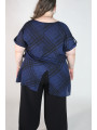 Sejour Navy and Black Plaid Tunic Size 24W