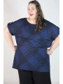 Sejour Navy and Black Plaid Tunic Size 24W