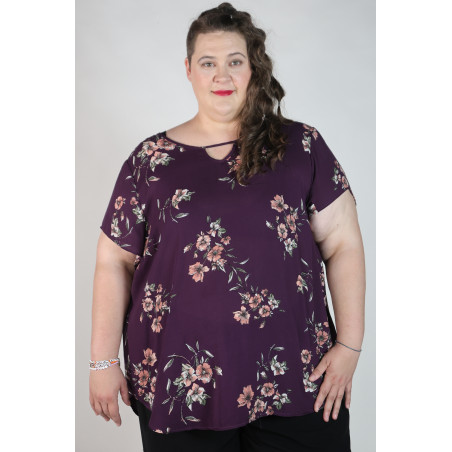Torrid Purple Floral Blouse Size 28