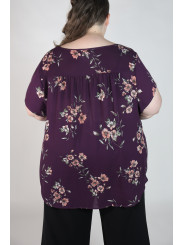 Torrid Purple Floral Blouse Size 28