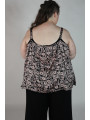 Lane Bryant Pink and Black Floral Satin Tank Size 26