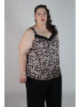 Lane Bryant Pink and Black Floral Satin Tank Size 26