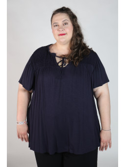Lane Bryant Navy Blue Front Tie Shirt Size 30/32
