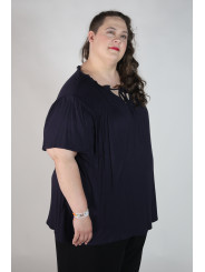 Lane Bryant Navy Blue Front Tie Shirt Size 30/32