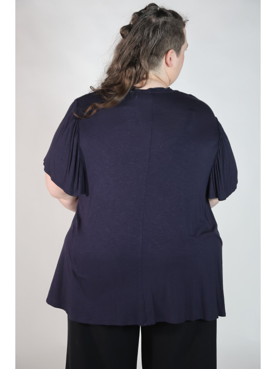 Lane Bryant Navy Blue Front Tie Shirt Size 30/32