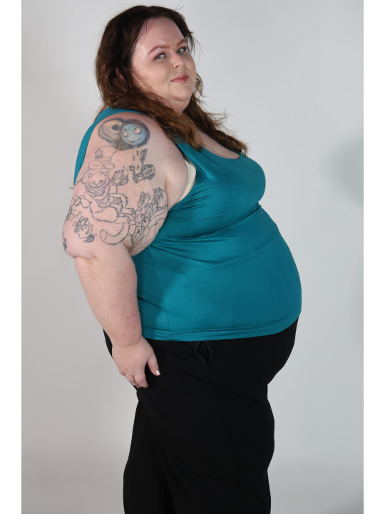 AVENUE Teal Tank Top Size 26/28