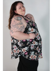 Torrid Black Floral Tank Size 28