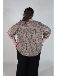 Torrid Pink Python Print 3/4 Sleeve Button Up Size 22/24