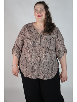 Torrid Pink Python Print 3/4 Sleeve Blouse Size 22/24