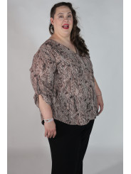 Torrid Pink Python Print 3/4 Sleeve Button Up Size 22/24