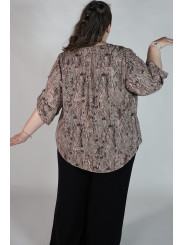 Torrid Pink Python Print 3/4 Sleeve Button Up Size 22/24