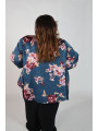 Torrid Blue Floral Satin Summer Jacket Size 26/28
