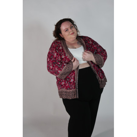 Torrid Dark Pink Floral Summer Jacket Size 26/28