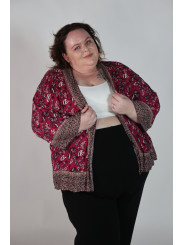 Torrid Dark Pink Floral Summer Jacket Size 26/28