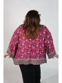 Torrid Dark Pink Floral Summer Jacket Size 26/28