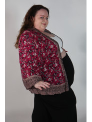 Torrid Dark Pink Floral Summer Jacket Size 26/28