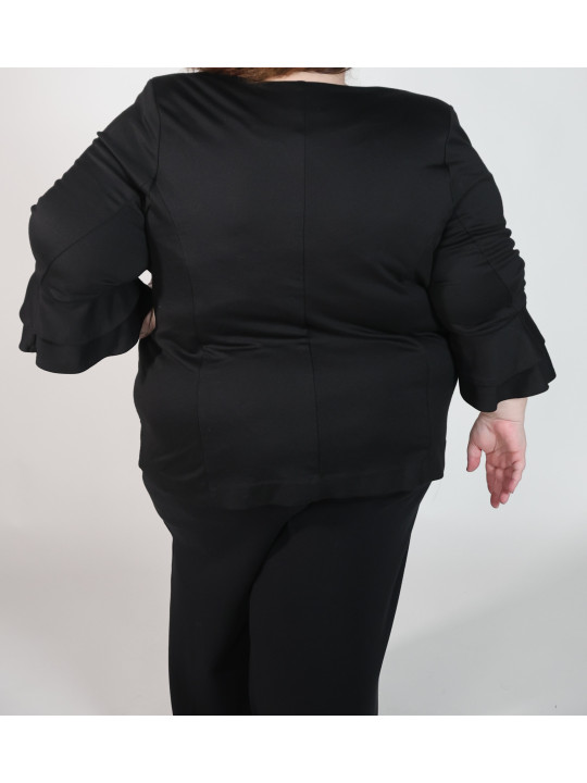 Eloquii Black Jacket with Hidden Zipper Size 26