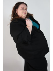 Eloquii Black Jacket with Hidden Zipper Size 26