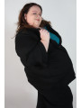 Eloquii Black Jacket with Hidden Zipper Size 26