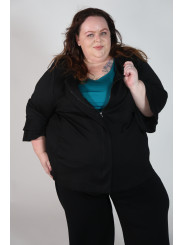 Eloquii Black Jacket with Hidden Zipper Size 26