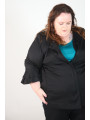 Eloquii Black Jacket with Hidden Zipper Size 26