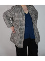 Calvin Klein Gold/White/Black Wool Print Duster Size 24