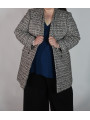 Calvin Klein Gold/White/Black Wool Print Duster Size 24