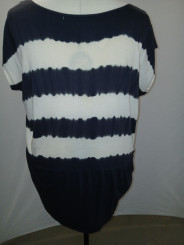 Lane Bryant Black and White Stripe Short Sleeve Size 22/24