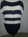 Lane Bryant Black and White Stripe Short Sleeve Size 22/24