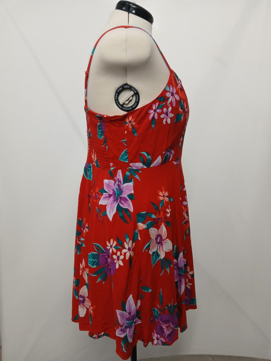 Red Floral Print Old Navy Summer Dress Size 24