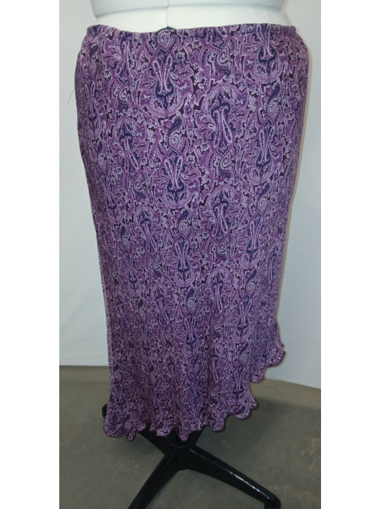 Venezia Purple Paisley Asymmetrical Skirt Size 22/24