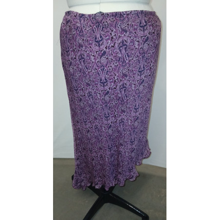 Venezia Purple Paisley Asymmetrical Skirt Size 22/24