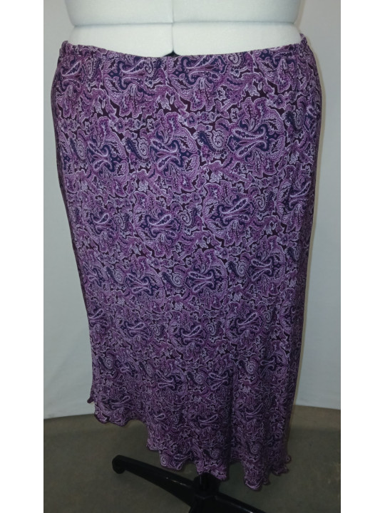 Venezia Purple Paisley Asymmetrical Skirt Size 22/24