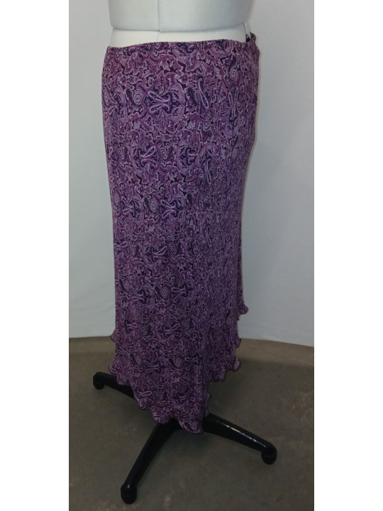 Venezia Purple Paisley Asymmetrical Skirt Size 22/24