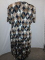 Lane Bryant Black Brown White Short Sleeve Wrap Dress Size 22/24