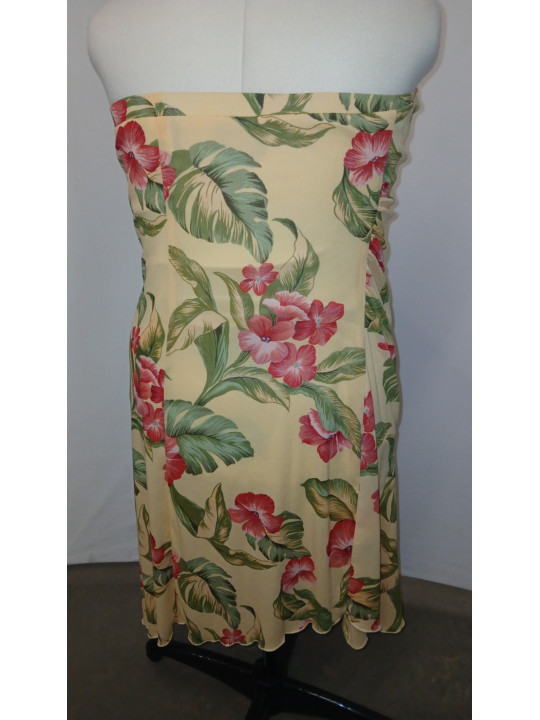 Torrid Yellow Hawaiian Tube Dress Size 2X
