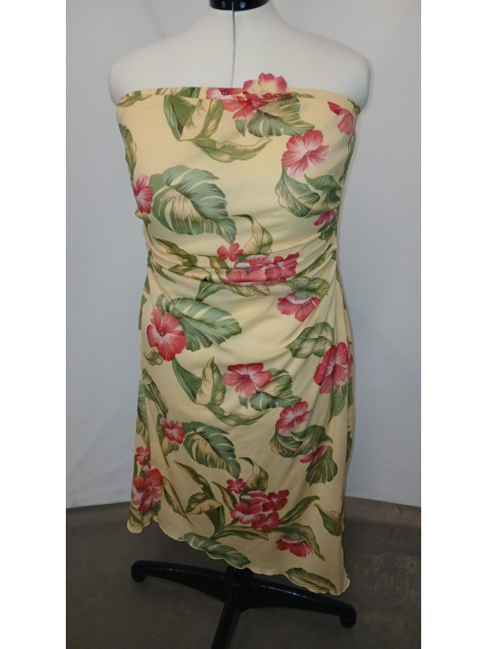 Torrid Yellow Hawaiian Tube Dress Size 2X