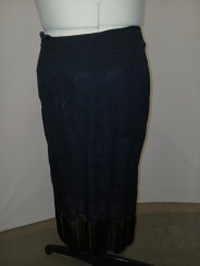 Venezia Black Skirt w/Fringe Size 18