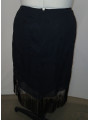 Venezia Black Skirt w/Fringe Size 18
