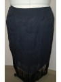 Venezia Black Skirt w/Fringe Size 18